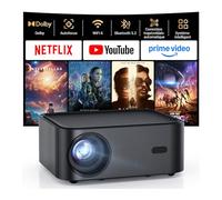 HAPPRUN H11 Vidéoprojecteur 4K Compatible avec Netflix-App, Videoprojecteur avec Haut-Parleur Intégré, Mini Retroprojecteur Compatible Smartphone/HDMI/TV Stick/USB/PS5 pour Maison, Chambre, Extérieur