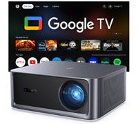 HAPPRUN Vidéoprojecteur Intelligent 3000 Lumens ANSI avec Google TV Officiel, Compatible 4K, Dolby Audio, Mise au Point et Correction Keystone Automatiques, WiFi 6 et Bluetooth, Noir