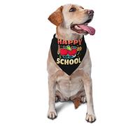 Happy 100 Days of School Chien Bandanas Pet Scarf Triangle Bib Boy Girl Foulard Réglable Accessoires pour Petit Moyen Grand Chiot