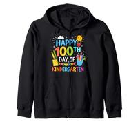 Happy 100th Day of Kindergarten Boys Girls Teacher 100 Days Sweat à Capuche