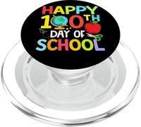 Happy 100th Day of Kindergarten Teacher Boys Girls 100 Days PopSockets PopGrip pour MagSafe