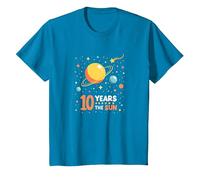 Happy 10th Trip Around The Sun | Cadeau d'anniversaire de l'espace T-Shirt, Enfant, Saphir, 10 Ans