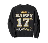 Happy 17th Birthday 17 Ans Garçons Filles Anniversaire Fête d'anniversaire Sweatshirt
