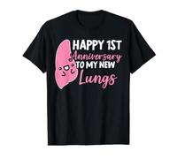 Happy 1st Anniversary to My New Lungs Lung Reecipient T-Shirt Graphique avec Valeur