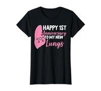 Happy 1st Anniversary to My New Lungs Lung Reecipient T-Shirt Graphique avec Valeur