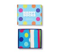 Happy 2-Pack Light Blue Mix Gift Set chaussettes colorées en coton avec des motifs amusantes