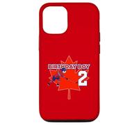 Happy 2nd Birthday Boy Canada Maple Leaf Hockey sur Glace Coque pour iPhone 12/12 Pro