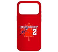 Happy 2nd Birthday Boy Canada Maple Leaf Hockey sur Glace Coque pour iPhone 17 Pro Max