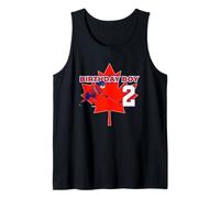 Happy 2nd Birthday Boy Canada Maple Leaf Hockey sur Glace Débardeur