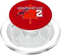 Happy 2nd Birthday Boy Canada Maple Leaf Hockey sur Glace PopSockets PopGrip pour MagSafe