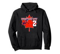 Happy 2nd Birthday Boy Canada Maple Leaf Hockey sur Glace Sweat à Capuche