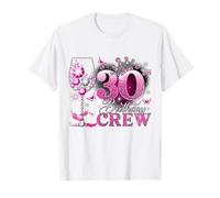 Happy 30th Birthday Crew Pink Wine 30 Years Old Queen T-Shirt