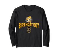 Happy 3rd Birthday Boy Hockey Bear Thème Hockey sur Glace Manche Longue
