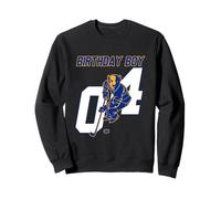 Happy 4th Birthday Boy Hockey Bison Hockey sur Glace Thème Sweatshirt