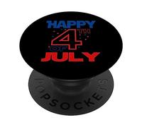 Happy 4th of July America Patriotic for Men Women PopSockets PopGrip Adhésif