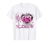 Happy 63rd Birthday Crew Pink Wine 63 Years Old Queen T-Shirt