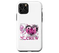 Happy 64th Birthday Crew Pink Wine 64 Years Old Queen Coque pour iPhone 11 Pro