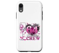 Happy 64th Birthday Crew Pink Wine 64 Years Old Queen Coque pour iPhone XR