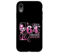 Happy 64th Birthday Queen Pink Wine 64 Years Old Women Coque pour iPhone XR