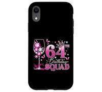 Happy 64th Birthday Squad Pink Wine 64 Years Old Queen Coque pour iPhone XR
