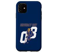 Happy 8th Birthday Boy Hockey Bison Hockey sur Glace Thème Coque pour iPhone 11