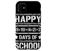 Happy (9x10)+(4x2)+2 Days of School Tableau Mathématique Coque pour iPhone 11