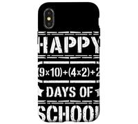 Happy (9x10)+(4x2)+2 Days of School Tableau Mathématique Coque pour iPhone X/XS