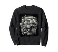 Happy Aliens Group Selfie Area 51 Drôle OVNI Extraterrestre Sweatshirt