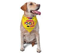 Happy April Fools Day Dog Bandanas Pet Scarf Triangle Bib Boy Girl Foulard réglable Accessoires pour Petit Moyen Grand Chiot
