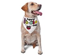 Happy April Fools Day Dog Bandanas Pet Scarf Triangle Bib Cats Réglable Foulard Accessoires pour Petit Moyen Grand Chiot