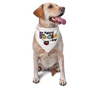 Happy April Fools Day Dog Bandanas Pet Scarf Triangle Bib Cats Réglable Foulard Accessoires pour Petit Moyen Grand Chiot