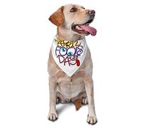 Happy April Fools Day Dog Bandanas Pet Scarf Triangle Bib Cats Réglable Foulard Accessoires pour Petit Moyen Grand Chiot