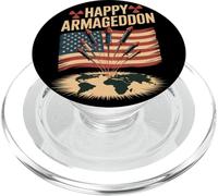 Happy Armageddon Sarcastic USA Juillet 4th Anti-War Awareness PopSockets PopGrip pour MagSafe