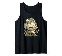 Happy Artichoke Face Graphic for Vegetarians Funny Vegan Mom Débardeur