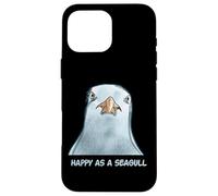 Happy As a Seagull I Loce Seaguls, Funny Seagull Cartoon Coque pour iPhone 16 Pro Max
