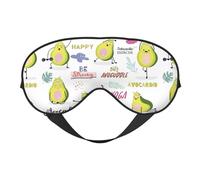 Happy Avocado Lot de 2 masques de sommeil double face pour homme et femme - Occultant pour dormir et voyager