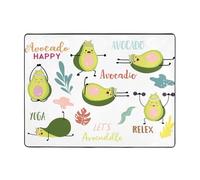 Happy Avocado Tapis d'intérieur doux lavable pour salon, chambre à coucher, salon - 160 x 121 cm