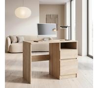Happy Babies Bureau blanc 100 x 50 cm | Bureau d'ordinateur compact pour bureau à domicile et chambre d'adolescent | Table de bureau moderne pour les petits espaces (chêne Sonoma)