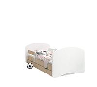 Happy Babies - LIT D'ENFANT DOUBLE FACE AVEC TIROIR Design Moderne Avec Bords Sécurisés et Protection Contre les chutes Matelas en Mousse 7 cm Poire claire (Sans motif, 180/90)
