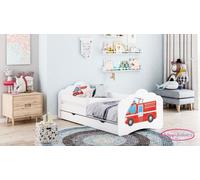 Happy Babies Lit Enfant - Avec Matelas & Tiroir et Protection Antichute, 80x160, Fille Lit Enfant & Jeune Garçon Kids Bed