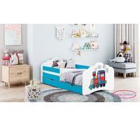 Happy Babies Lit Enfant - Avec Matelas & Tiroir et Protection Antichute, 80x160, Fille Lit Enfant & Jeune Garçon Kids Bed