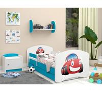 Happy Babies Lit Enfant - Avec Matelas & Tiroir et Protection Antichute, 80x160, Fille Lit Enfant & Jeune Garçon Kids Bed