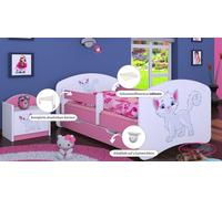 Happy Babies Lit Enfant - Avec Matelas & Tiroir et Protection Antichute, 80x160, Fille Lit Enfant & Jeune Garçon Kids Bed