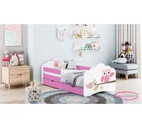 Happy Babies Lit Enfant - Avec Matelas & Tiroir et Protection Antichute, 80x160, Fille Lit Enfant & Jeune Garçon Kids Bed