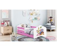 Happy Babies Lit Enfant - Avec Matelas & Tiroir et Protection Antichute, 80x160, Fille Lit Enfant & Jeune Garçon Kids Bed