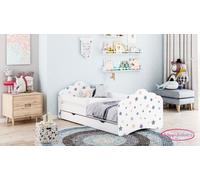 Happy Babies Lit Enfant - Avec Matelas & Tiroir et Protection Antichute, 80x160, Fille Lit Enfant & Jeune Garçon Kids Bed