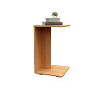 Happy Babies Table d'appoint avec roulettes, en forme de C, table basse mobile, table de salon pour café et ordinateur portable, 40 x 40 x 70 cm (fabrication dorée)
