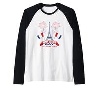 Happy Bastille Day Tour Eiffel France 14 Juillet Manche Raglan