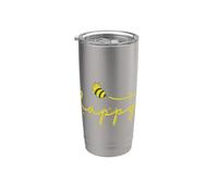 Happy Bee Animaux Nature Apiculteur Gobelet isotherme en acier inoxydable double paroi
