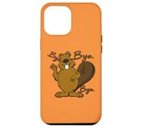 Happy Big Belly Beaver Sayng Bye - Funny Cute Prenez Soin Coque pour iPhone 12 Pro Max